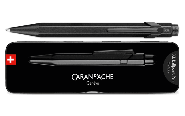Caran d'Ache XL Ballpoint Pen, Black Code – petermillerbooks Caran d'Ache XL Ballpoint Pen, Black Code – petermillerbooks