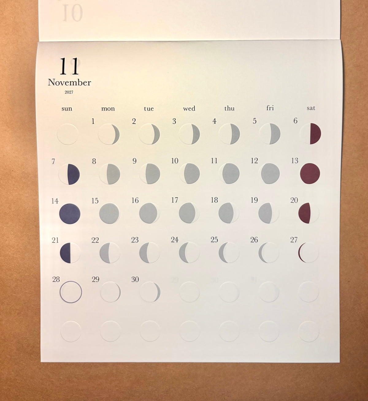 Replug Moon Calendar 2027