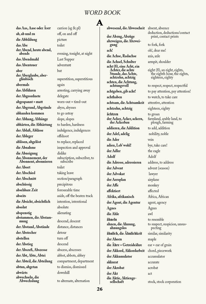 Wittgenstein Word Book