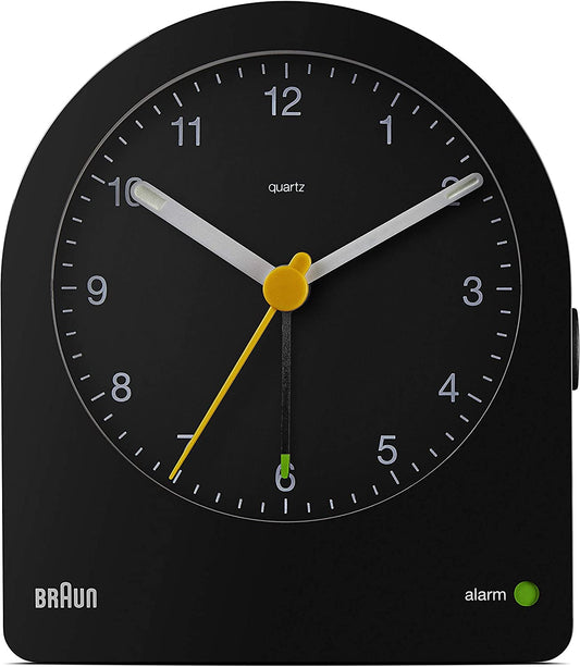 Braun Analog Alarm Clock, Black