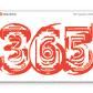 365 Typography Calendar 2027 (Large or Small)