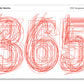 365 Typography Calendar 2026 small size