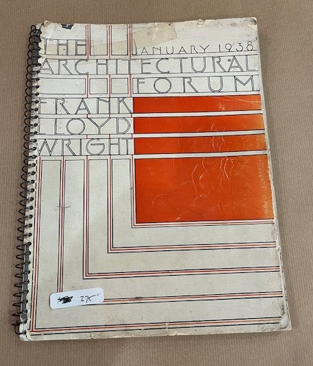 Frank Lloyd Wright  - The Architectural Forum 1938  Good Condition