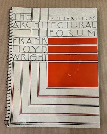 Frank Lloyd Wright  - The Architectural Forum 1938 Excellent Condition