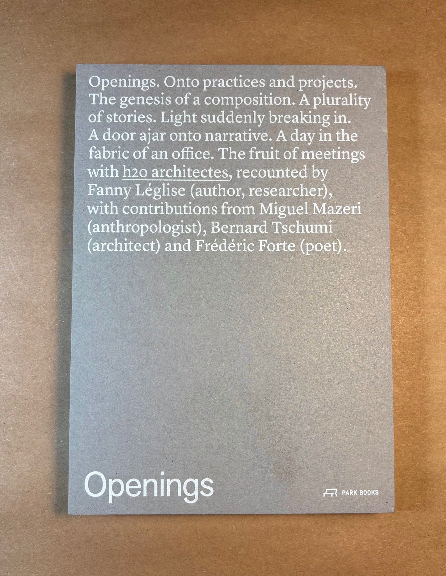 Openings/Ouvertures: H20 Architects