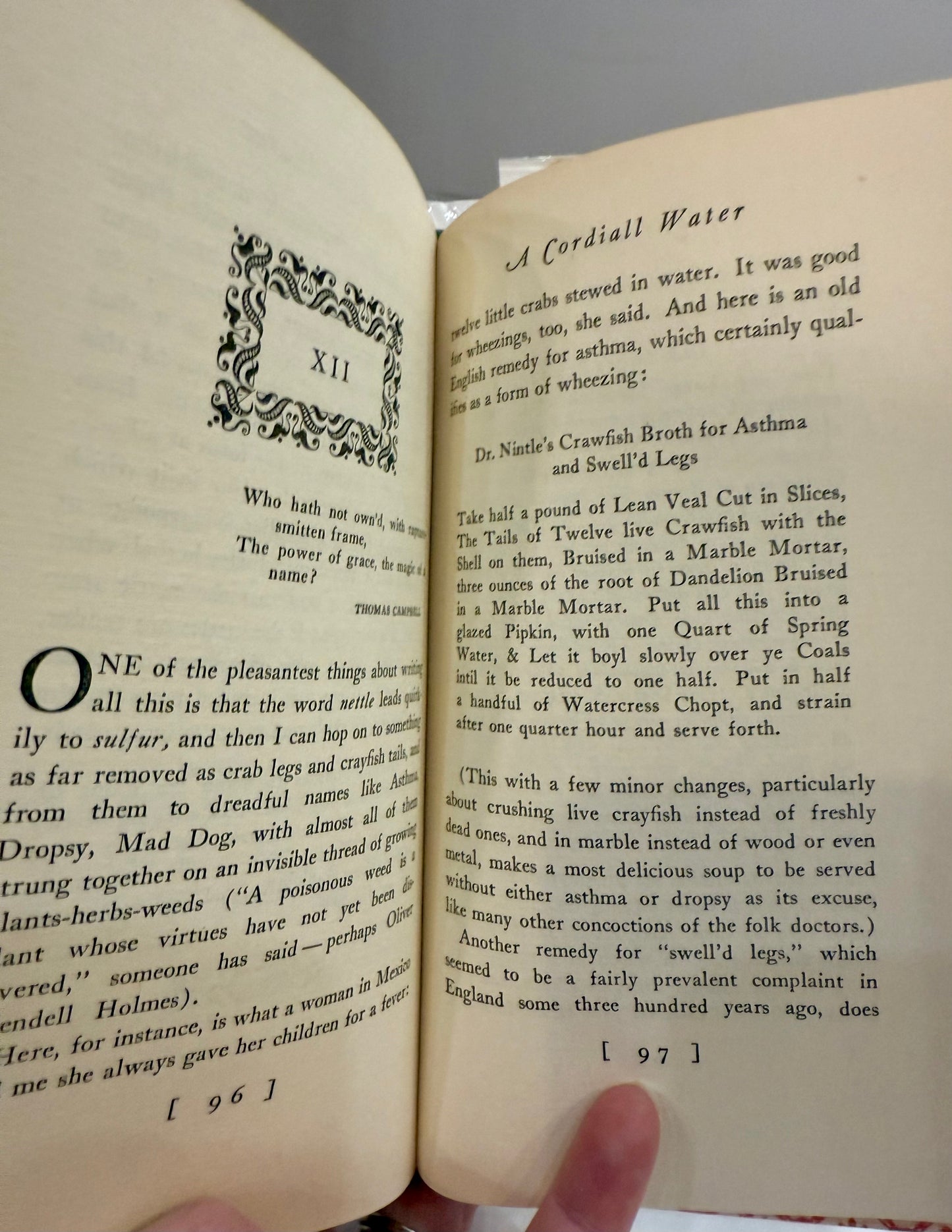 A Cordiall Water: A Garland of Odd and Old Receipts to Assuage the Ills of Man or Beast, M.F.K. Fisher