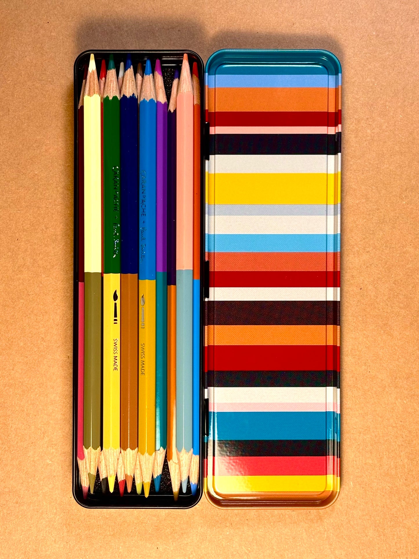 Caran d'Ache + Paul Smith: 12 Set of Bicolor Watercolor pencils