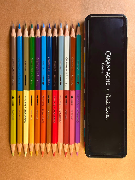 Caran d'Ache + Paul Smith: 12 Set of Bicolor Watercolor Pencils