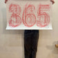 365 Typography Calendar 2026 large size