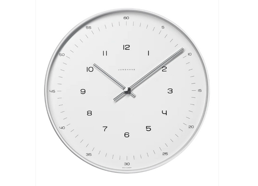 Max Bill 30 cm. w/#'s clock