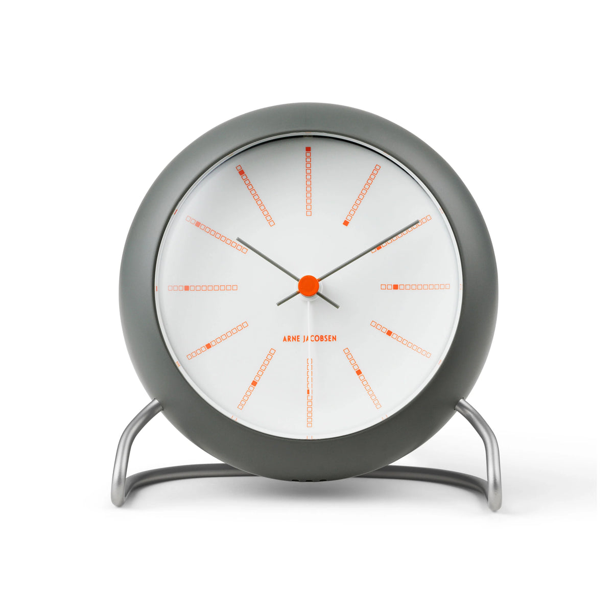 Arne Jacobsen Banker's Alarm Clock, Gray/Orange