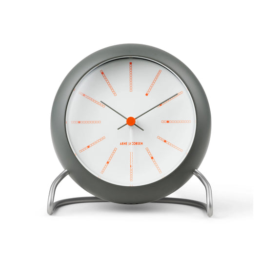 Arne Jacobsen Banker's Alarm Clock, Gray/Orange
