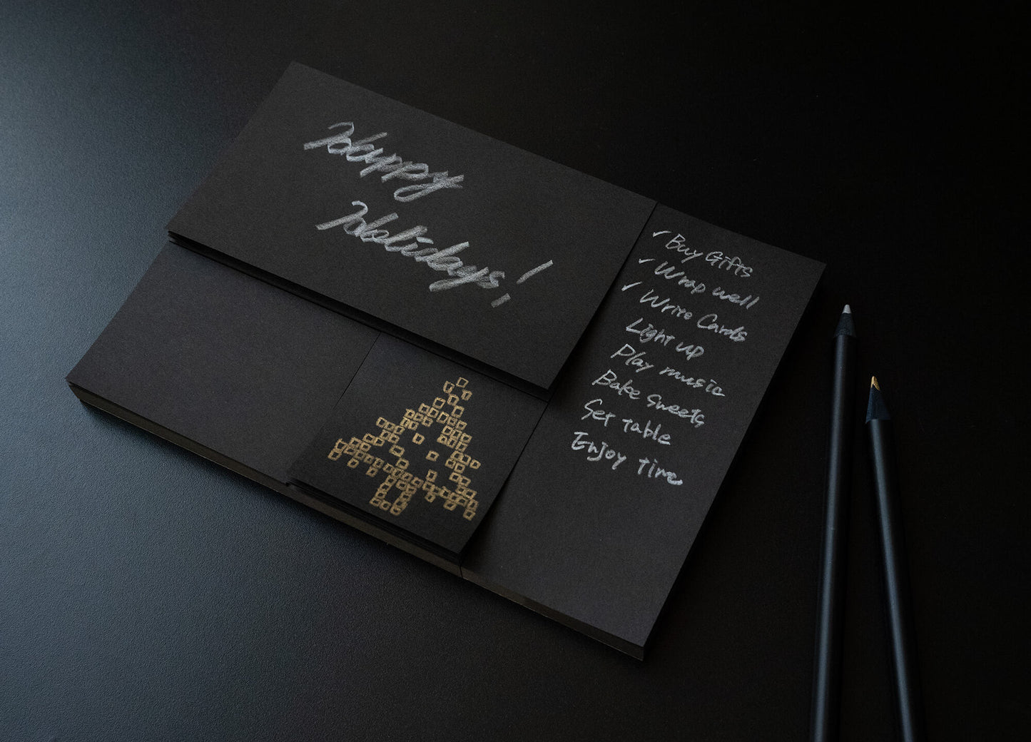 Craft Design Technology Black Adhesive Memo Pad L